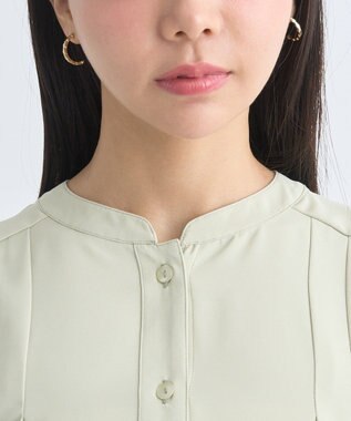 earth music&ecology バックプリーツブラウス Mint Green