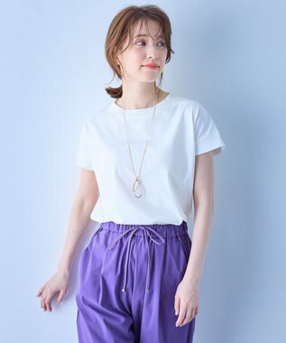 ANY ニットリブフレンチスリーブプルオーバー オフ