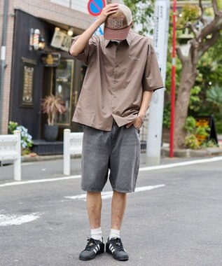 WEGO 【ユニセックス着用ITEM/吸収速乾】ピグメントDRYシャツ ブラウンその他