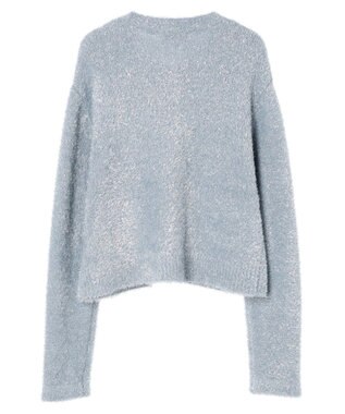 earth music&ecology キラキラシャギーカーディガン Sax