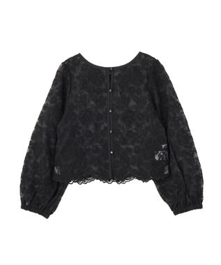 AMERICAN HOLIC 【前後2WAY】シアーレースブラウス Black