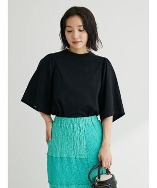 Green Parks 汗じみ防止袖ギャザープルオーバー Off White