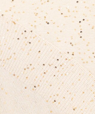 BEIGE， 【洗える】FENNEL / コットンスパンコール半袖ニット Meringue