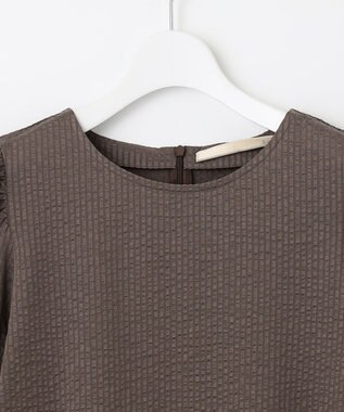 自由区 【WEB限定・洗える・XSサイズあり】シャドウサッカー カットソー ブラウン系