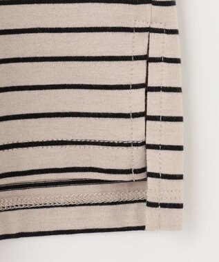 J.PRESS LADIES パネルボーダー ドルマン カットソー ベージュ系1