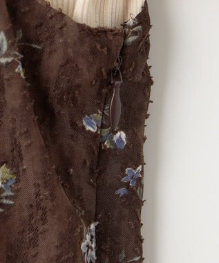 ANY SIS 【2SET】フラワーキャミ ワンピース × リブインナー ブラウン系×アイボリー