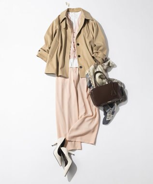 23区 S 【WEB&一部店舗限定】ストレッチジョーゼット ワイドパンツ ピンク系