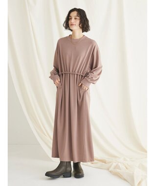 CRAFT STANDARD BOUTIQUE ポンチウエストドロストワンピース Beige