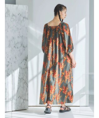 Green Parks ■ＥＳＣＡＲ　アートフラワーｐｔワンピース Charcoal Gray