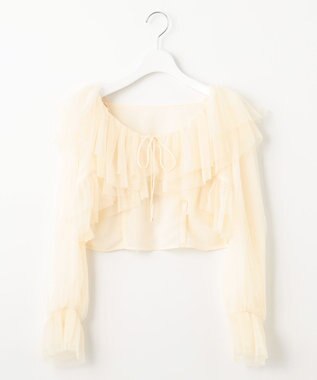 Feroux チュールボレロ×キャミドレスセット ブルー系