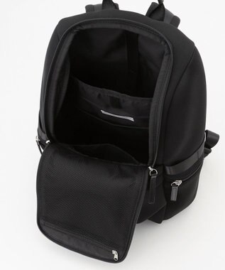 ICB 【A4サイズ収納可】ダイバー素材８ポケットリュック ブラック系