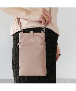 PELLE BORSA スリムポシェット Comfy 6701 スモーキーピンク