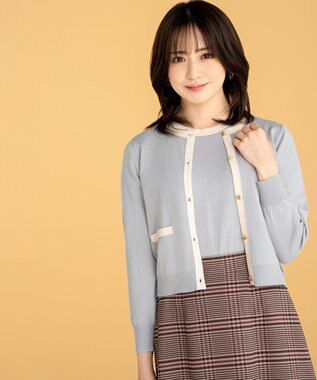 ANY SIS S 【低身長企画】バイカラー アンサンブル ミントグレー