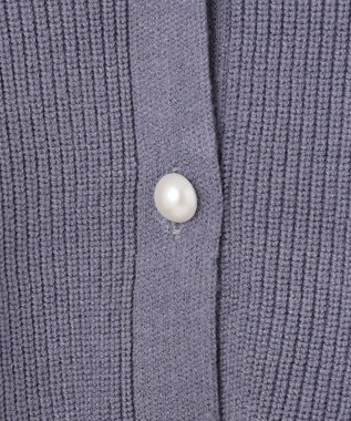 ANY 【手洗い可】パールカーディガン ブルーグレー