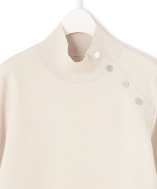 ICB L 【洗える】ウールブレンドスムース ハイネックプルオーバー トープ系