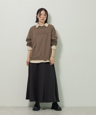 Green Parks シルキータッチストライプシャツ Ecru