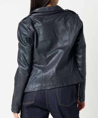 woadblue ＜DOMA＞MOTO JACKET NAVY NAVY