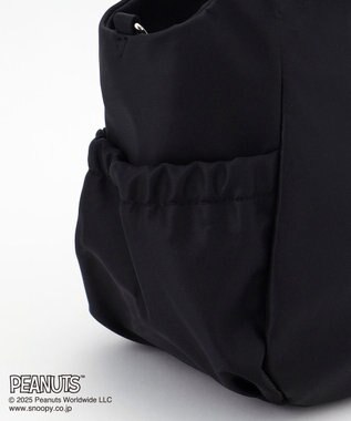 Y'SACCS SNOOPYデザイン　ギャザー2wayミニトート ブラック