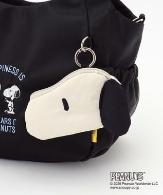 Y'SACCS SNOOPYデザイン　ギャザー2wayミニトート ブラック