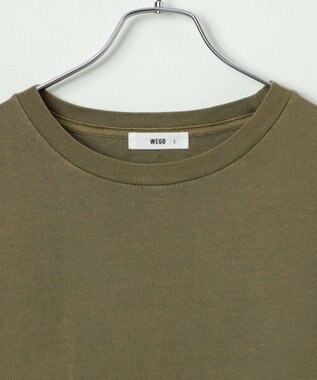 WEGO 【5色3サイズ展開/ユニセックス着用ITEM/洗える/綿100%】スリーブレスコットンT カーキ