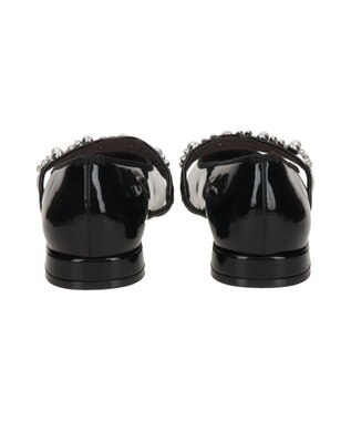 Bridget Birkin ＜抗菌消臭＞【Bridget Birkin】キラキラストラップポインテッドパンプス ブラックエナメル