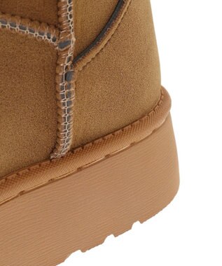 Green Parks ・minia フェイクムートンショートブーツ Camel