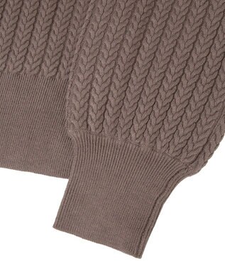 YECCA VECCA 金釦ミニケーブルニット Charcoal Gray