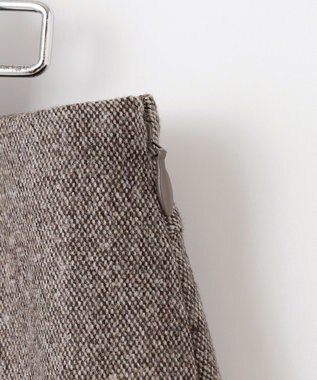 J.PRESS LADIES 【セットアップ対応】ウールストレッチツイード スカート ダークブラウン系