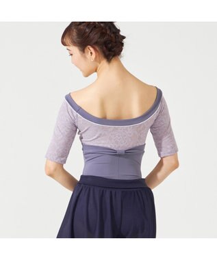 Chacott ハーフスリーブレオタード グレー