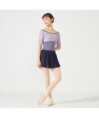 Chacott ハーフスリーブレオタード グレー