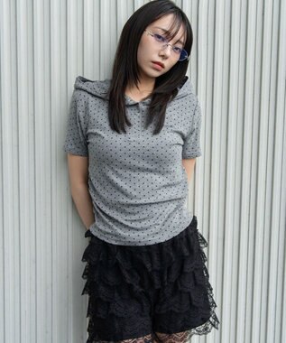 WEGO ヘンリーネックフードT