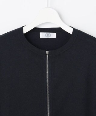 J.PRESS LADIES S 【季節の変わり目に】Vis/Peスパーク ニット ブルゾン ネイビー系