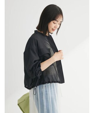 Green Parks シアーショート丈ブルゾン Black