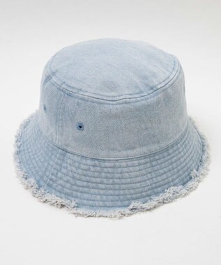 WEGO 【ユニセックス着用ITEM】デニムフリンジバケットハット デニム淡色