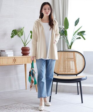 Tiaclasse ソフトダンボールバックフレアフーディー ライトベージュ