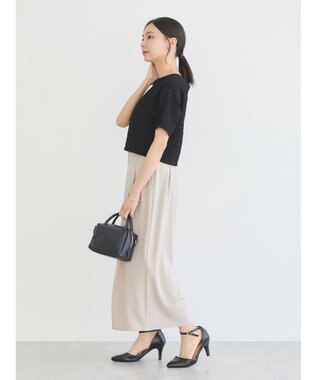 earth music&ecology ホイップ風ジャガードプルオーバー Black