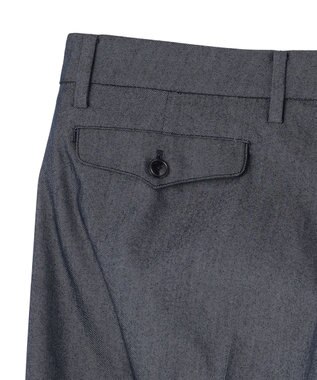 UNFILO MENS 【ストレッチ】イージーケアクリアデニム 機能美パンツ ワイド インディゴ