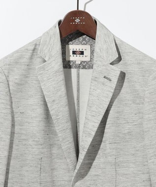 JOSEPH ABBOUD 【洗える・軽量・ストレッチ・速乾】ノルマンディーリネントップ ジャージー ジャケット ライトグレー系