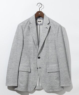 JOSEPH ABBOUD 【洗える・軽量・ストレッチ・速乾】ノルマンディーリネントップ ジャージー ジャケット サックスブルー系