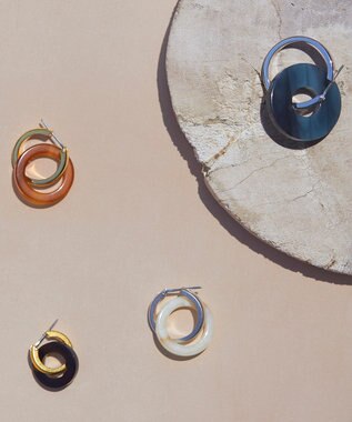 susui 【doughnut】フープピアス S (YGMAT)_片耳 クリーム