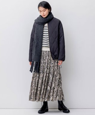 23区 【洗える/撥水加工】中綿 パディング アウター ブラック系