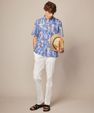 JOSEPH ABBOUD 【ハワイの老舗アロハブランドとコラボ】KAHALA ALOHA　アロハ シャツ ダルブルー系6