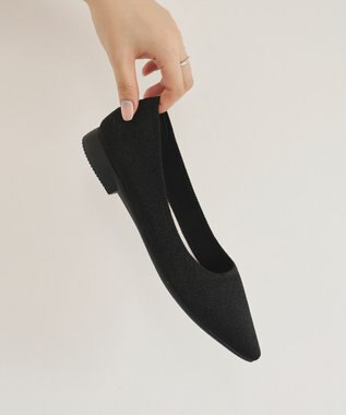 steppi フォルムフィット ポインテッド パンプス ブラック