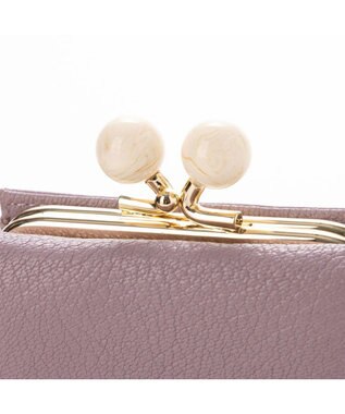 UNBILLION ペルケ perche / アクリル玉三つ折りミニサイフ ラベンダー