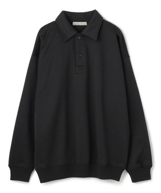 UNFILO MENS 【男女兼用】ナイロン裏毛 ポロ ブラック