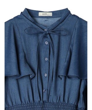 earth music&ecology デニムライクワンピース Blue