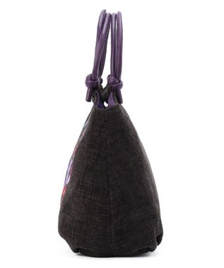 ANNA SUI ポタリーフラワー ハンドバッグ クロ