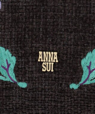 ANNA SUI ポタリーフラワー ハンドバッグ クロ