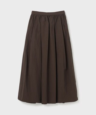 GRACE CONTINENTAL タックギャザータフタスカート ブラウン