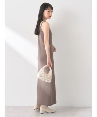 earth music&ecology ＳＥＴ２点襟付きカーディガン＋ニットワンピース Mocha